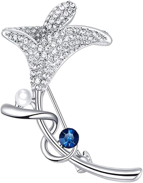 Amazon Co Jp Gcx ブローチレディース服ブローチ装飾バックルメンズスーツブローチシンプルなファッションのブローチハイエンドブローチアクセサリー 美しい Color Silver ホーム キッチン