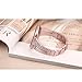bayite Metal Bands Compatible with Fitbit Versa/Versa 2, Bling Bracelets with Rhinestones Woman Girls, Rose Gold