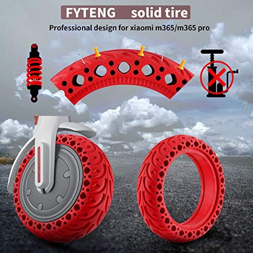 FYTENG Pneus Pleins Parfaitement Compatibles Avec Le Scooter électrique Xiaomi M365/pro, Roues Pleines De Rechange 8 1/2, Accessoires De Pneus M365, Conception En Nid Dabeille, Antidérapant /absorption Des Chocs (2020 NEW)