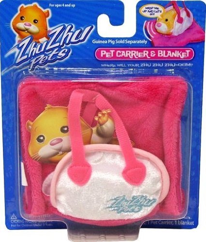 ZhuZhu pets - pink pet carrier and pink blanket