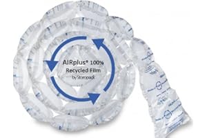 Bubblefast! Brand Pre-Filled Cushioning Air Pillows 5'' x 8'', Eco Friendly, Made from 100% Recycled Materials, Pack of 150