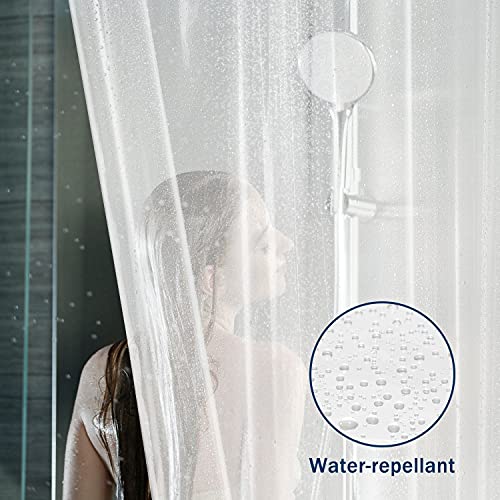 downluxe Clear Shower Curtain Liner 72x72 PEVA 8 Gauge Duty Weight