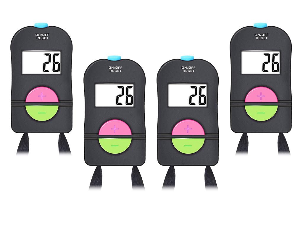 Hitopin 1 Piece Digital Hand Tally Counter, Handheld Digital Counting Counter, Digit Counting Number Counter with Lanyard, Electronic Digital Counter, for Golf Sports (Black)