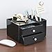 iDesign Office Supplies Desk Organizer, for Staplers, Scissors, Pens, Markers, Highlighters, Notepads - 2 Drawers, Black