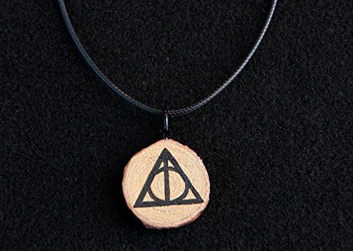 Harry Potter Deathly Hallows Hand Painted Necklace