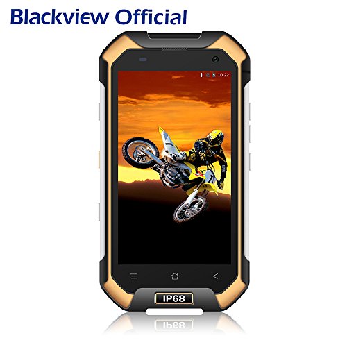 Blackview Teléfonos Libres, BV6000 - Móvil Antigolpes - 4G Smartphones con Android 7.0 y 3GB RAM + 32GB ROM, Dual SIM, 13MP Cámara, 4.7 HD, 4500mAh - Amarillo