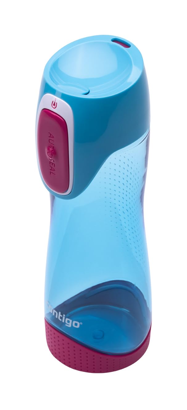 Contigo Swish Autoseal Kids Water Bottle | Large BPA Free Drinking Bottle | Sports Flask | Leakproof Drink Bottle | Ideal for School, Gym, Bike, Running, Hiking | 500 ml | Skyblue