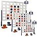 Rally and Roar Giant Wooden 4-in-a-Row, Complete Game Set with 42 Chips and Carry Bag, 3ft Wide