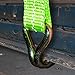 VULCAN Ratchet Strap with Wire Hooks - 2 Inch x 15 Foot - 4 Pack - High-Viz - 3,300 Pound Safe Working Load