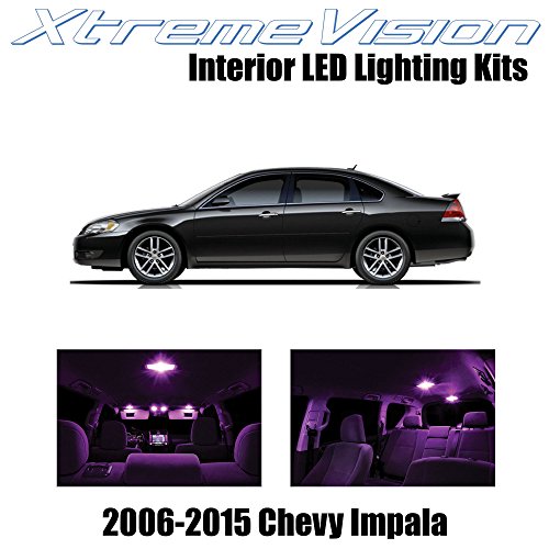 XtremeVision Chevy Impala 2006-2015 (16 Pieces) Pink Premium Interior LED Kit Package + Installation Tool Tool