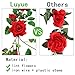 Luyue Artificial Rose Vine Silk Flowers Garland Wedding Flowers Vines Silk Roses Garland for Wedding Decorations (Red)
