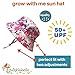 JAN & JUL Toddler Girls Aqua-Dry Sun Protective Hats 50 UPF, Adjustable, Fun Colors (M: 6-24m, Tulip)
