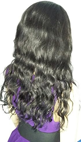 18 INCH HUMAN HAIR U-PART WIG VIRGIN BRAZILIAN WET N WAVY REMY LARGE CAP GLUED