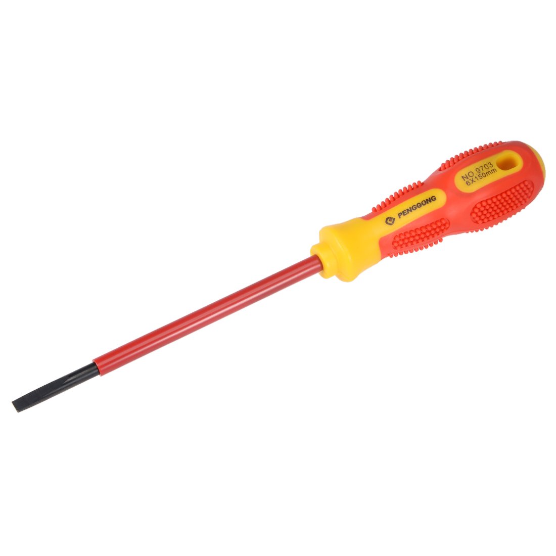 sourcing map 1000v Slotted Insulated Magnetic Tip Electrical Screwdriver 6mm x 150mm