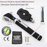 PREMIUM HIGH GRADE Home Use +Student Otoscope Set, Fiber Optic Digital Bright LED Ear Light Design, 4X Magnification with Storage, Washable Speculum Tips for Children, Adults & Pets-CYNAMED BRAND