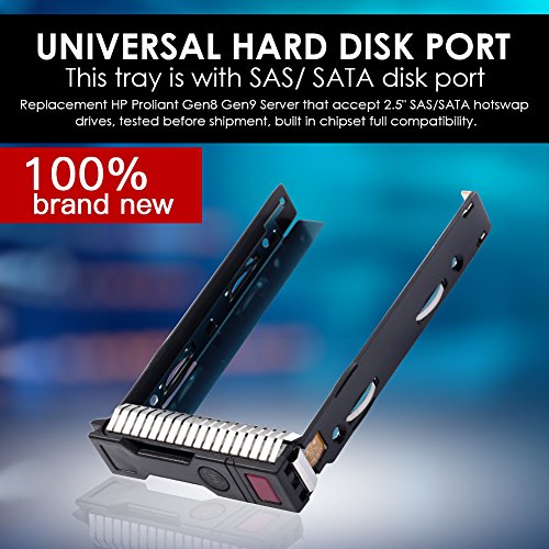2.5" SFF SAS SATA SSD Hard Drive Carrier Tray Caddy 651687-001 651699-001 for HP Proliant ML350 DL360p DL380P DL160 Gen8 G8 Gen9 G9 Series Servers with 4 Mounting Screws and 1 Screw Driver by Mveohos - Thumbnail 6