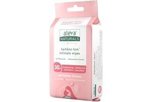 Aleva Naturals Bamboo Fem Wipes, 30 Count
