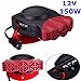 STYCC Car Heater, Portable 60 Seconds Fast Heating Quickly Defrosts Defogger 12V 150W Auto Ceramic Heater Cooling Fan 3-Outlet Plug in Cig Lighter (Red)