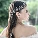 Jovono Bride Wedding Hair Vine Bridal Hairpieces Beaded Rhinestone Hair Accessory for Women and Girls (Silver)