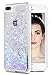 7 Plus Case, Caka 7 Plus Glitter Case Flowing Liquid Floating Luxury Bling Glitter Sparkle Case for 7 Plus 8 Plus (Pink Blue)