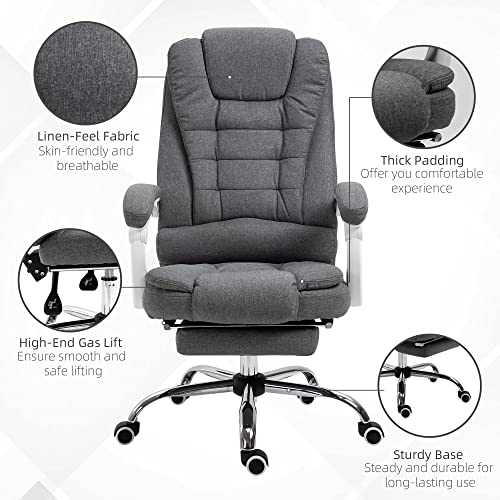 Vinsetto High Back Office Chair, Swivel Task Chair with Retractable