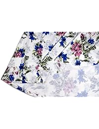 Elywish vestido de verano informal, estilo patinador con estampado floral y falda con vuelo, para mujer.