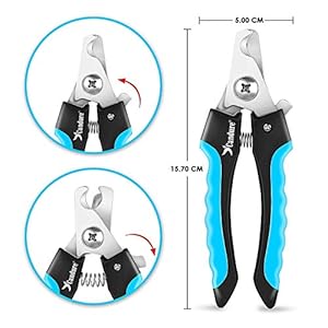 Candure Tagliaunghie Cane e Gatto con Guardia per Protezione Cani - Acciaio Inossidabile Tagliaunghie Gatto…