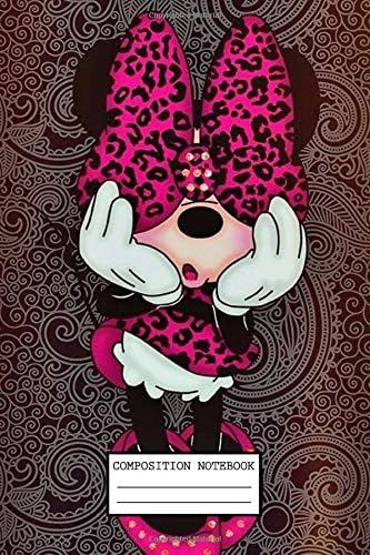 Composition Notebook: Vintage Minnie Mouse Wide Ruled Blank Lined Themed Journal Paper 7.44 x 9.69 Inches 110 Pages