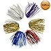 Croch 24 Bundles Silicone Jig Skirts DIY for Rubber Fishing Bass Jig Lures 50 Strands Fishing Bait Accessories