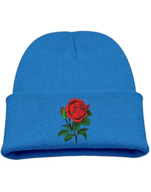 Childrens Beanies Single Rose Comfortable Knit Hat and Cap