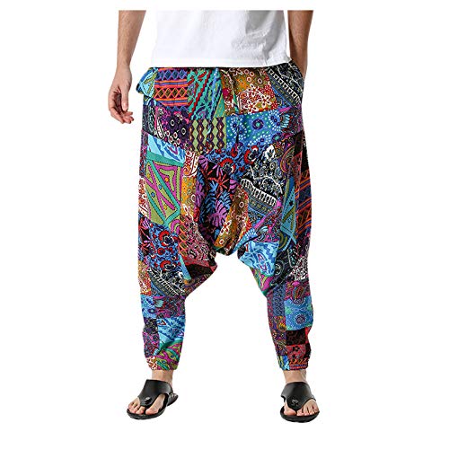 TOPBIGGER Mens Harem Pants Trousers 