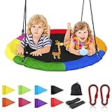 Joychoic Tree Swing,Extra Large 40'' Diameter Outdoor Tree Swing,Children's Heavy Duty Colorful Swing,Fun for Kids