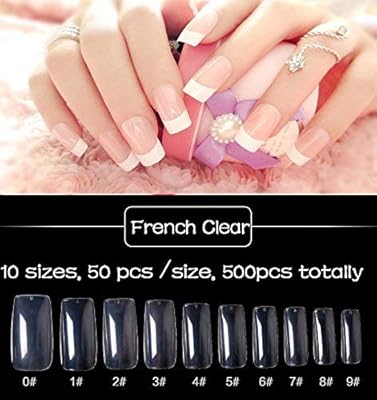 Makartt 500 Pcs Squoval Nails French Nails Square Nails Full Cover Fake Nails Art Tips Acrylic Nail Tips Buy Online At Best Price In Uae Amazon Ae