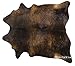 ecowhides 100% Genuine Brazilian Cowhide Rug - Dark Brindle - Luxury Cowskin Cow Hide Leather Area Rug Home Decor, (XXL) 8 x 7 ft