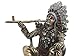 Native American Indian Chief Smoking Peace Pipe Statue Sculpture Figurine