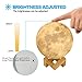 Night Light 3D Printing Moon Lamp, Accmor Rechargeable Lunar Night Light, Two Tone Dimmable Touch Control Brightness, Diameter 4.7 inch