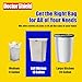 13 gallon Kitchen Trash Bags Garbage Bag Trash Can Liners for Dumpster Bin 150 Count – Strong White Drawstring Odor Shield Bags for Refuse Disposal