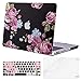 MOSISO Compatible with MacBook Pro 13 inch Case with CD-ROM (Model: A1278, Old Version Release 2012-2008), Plastic Pattern Hard Shell Case & Keyboard Cover & Screen Protector, Purple Peony