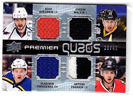 2016-17 Upper Deck Premier Quads Alex Ovechkin Evgeni Malkin Vladimir Tarasenko Artemi Panarin #PQ4-RUSS NM++ MEM 26/49