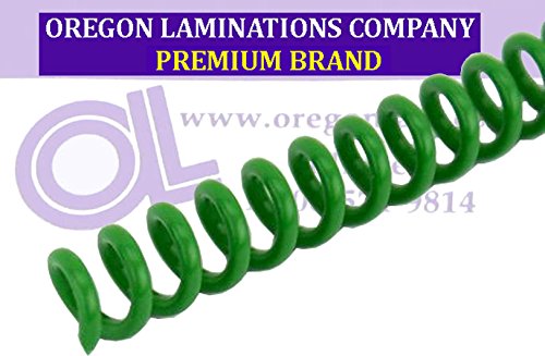 Spiral Binding Coils 6mm (Â¼ x 36-inch) 4:1 [pk of 100] Apple Green (PMS 363 C)