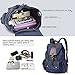Vbiger Vintage Canvas Backpack Casual Shoulder Bag Large Capacity for Men and Women (Blue)