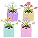 Solar-Powered Connectable Dancing Spring Flowers, Set of 4