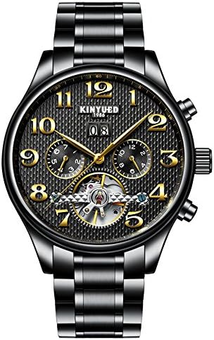 GOHUOS Men's Stainless Steel Auto Date Calendar Automatic Self Wind Mechanical Luxry Wrist Watches