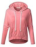 BIADANI Women Athletic Pullover Crop Hoodie Top