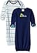 Gerber Baby Boys' 2-Pack Gown, Safari, 0-6 Months