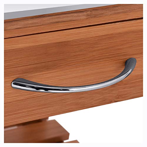 Kitchen & Dining Cart, Bamboo Kitchen Shelf Island Trolley Cart