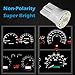 Partsam T10 194 LED Light Bulb 168 LED Bulbs Instrument Panel Gauge Cluster Dashboard LED Light Bulbs No-Polarity 2825 Dome Map Lights - 8Pack White