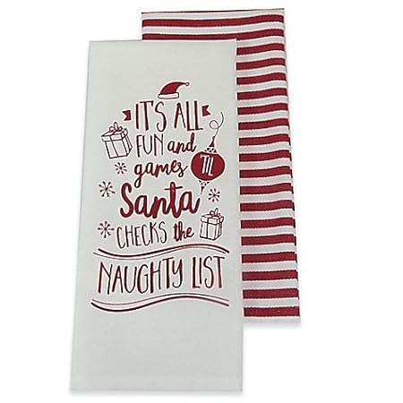 Design Imports Naughty Is The New Nice Kitchen Towels Set Of 2