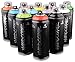MTN Hardcore 2 400ml Popular Colors Set of 12 Graffiti Street Art Mural Spray Paint