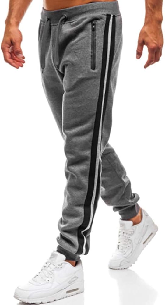TOOSD Men's Tapered Leg Jogging Pants,Men's Sports Large Size Casual